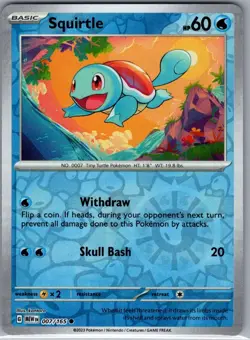 Squirtle - 007/165 Reverse Holo SV: Scarlet & Violet 151 - Pokemon Card - NM - Image 1