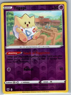 Togepi 055/189 Reverse Holo SWSH10: Astral Radiance - Pokemon Card - NM - Image 1