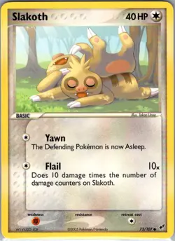 Slakoth 73/107 Non Holo Deoxys - Pokemon Card - NM - Image 1