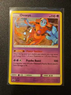 Pokemon Sun & Moon Black Star Promo Card Deoxys SM164 Holo TCG - Image 1