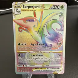 Pokemon Serperior VSTAR 196/195 Secret Rare Full Art 270 HP Holo English - Image 1