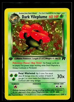 Dark Vileplume Pokemon WOTC Team Rocket 13 1st Edition Holofoil Lightly Played - Image 1