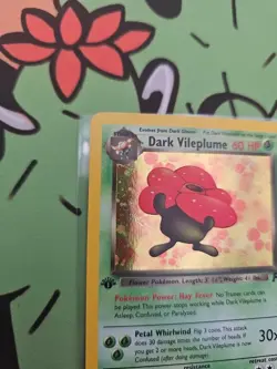 Dark Vileplume Pokemon WOTC Team Rocket 13 1st Edition Holofoil Lightly Played - Image 3