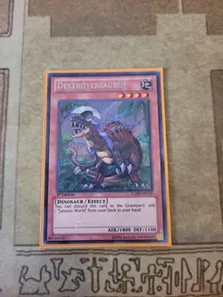 YUGIOH DESTROYERSAURUS LCJW-EN158 SECRET 1ST ED NM - Image 1