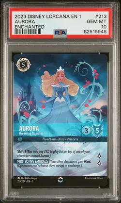 2023 DISNEY LORCANA EN 1-THE FIRST CHAPTER AURORA - DREAMING GUARDIAN PSA 10 - Image 1