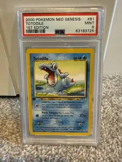 Pokemon TCG Totodile Neo Genesis 1st Edition Unlimited Common Card 81/111 - Image 1