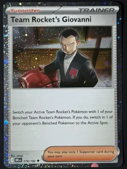 Team Rocket's Giovanni SWIRL 🌀(Cosmos Holo) 174/182 Pokemon Cards NM - Image 3
