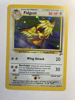 Pidgeot Holo Rare 14/130 2000 Base Set 2 Pokemon Card - Image 1