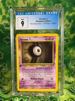 CGC Graded 9 - Unown Pokemon Neo Discovery 1st Edition 2001 - Image 1