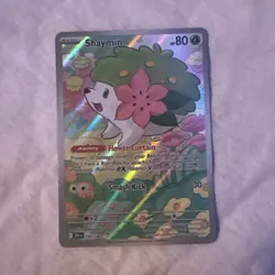 Pokemon TCG Shaymin 185/182 Sv10: Destined Rivals Illustration Rare Holo - 80 HP - Image 1