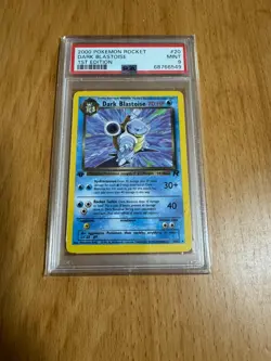 PSA 9 Pokemon Dark Blastoise Team Rocket 1st Edition NON Holo Rare #20 - Image 1