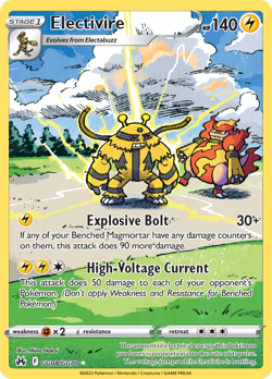 ELECTIVIRE GG08/GG70 HOLO CROWN ZENITH GALARIAN GALLERY POKEMON NM - Image 1
