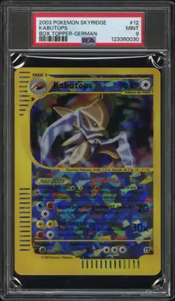 Kabutops Crystal Skyridge Boxtopper PSA9 Deutsch Pokemon POP4 - Image 1