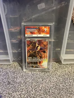 Pokemon TCG Zamazenta Destined Rivals Illustration Rare Card 201/182 Ace 9 - Image 1