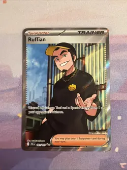 Pokemon TCG Ruffian Full Art Trainer Journey Together Ultra Rare Card 181/159 - Image 1