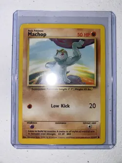Pokemon TCG Machop 52/102 Base Set Common Card WOTC GAMEFREAK 1999-2000 NM - Image 1