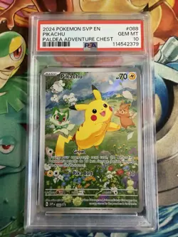 Pokemon PSA 10 GEM MINT Pikachu SV Black Star Promo 088 Paldea Adventure Chest - Image 1