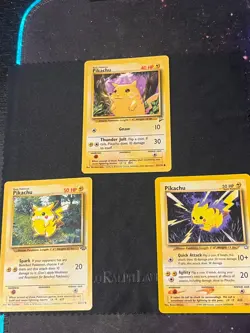Pokemon Vintage Pikachu lot Jungle, Base set 2, Neo Genesis - Image 1