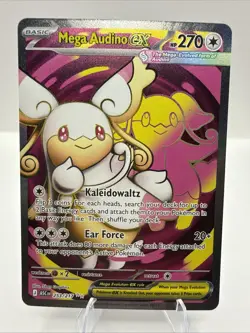 Pokemon TCG Ascended Hereos Mega Audino EX Ultra Rare 253/217 - Image 1