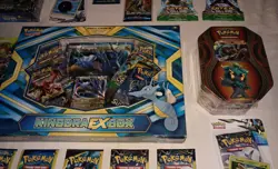 Pokemon Kingdra EX Box w/ Unified Minds Marshadow GX Tin Hanger & Lightning Box+ - Image 5