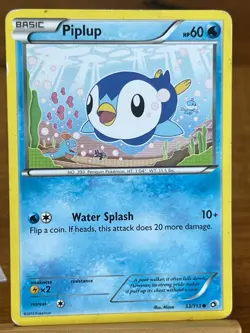 Pokemon TCG Piplup 33/113 Legendary Treasures Common MP - Image 1