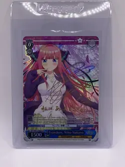 Tsundere, Nino Nakano SP 5HY/W83 Signed Weiss Schwarz Card English - Image 1