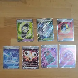 Pokemon TCG Lot 6 Full Art Trainer Item Cards and 1 Special Energy - Image 1