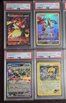 Pokemon- PSA 9 (6) Card Lot Lance's Charizard V, Torkoal, Umbreon ex, N's Reshir - Image 2