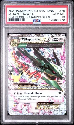 2021 Pokemon Celebrations Mega M Rayquaza EX #76/108 PSA 10 Classic Collection - Image 1