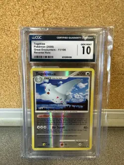 Pokemon Togekiss Great Encounters REVERSE FOIL Rare #11 PSA 10 2008 - Image 1