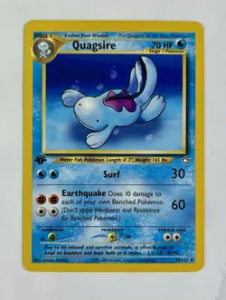 Quagsire 2000 Pokemon Neo Genesis 1st Edition Uncommon #45/111 * Light Play - Image 1