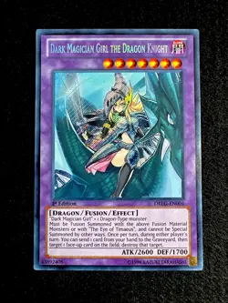 YUGIOH • DARK MAGICIAN GIRL THE DRAGON KNIGHT • SECRET RARE • DRLG-EN004 • NM - Image 1