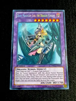 YUGIOH • DARK MAGICIAN GIRL THE DRAGON KNIGHT • SECRET RARE • DRLG-EN004 • NM - Image 2