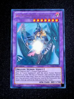 YUGIOH • DARK MAGICIAN GIRL THE DRAGON KNIGHT • SECRET RARE • DRLG-EN004 • NM - Image 4