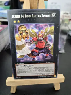 Yugioh Number 64: Ronin Raccoon Sandayu SHSP-EN051 Rare 1st Ed LP - Image 1