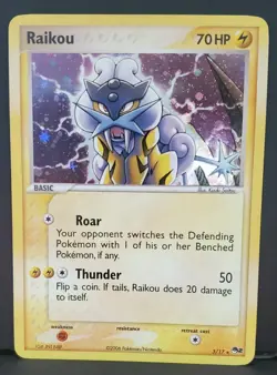 Raikou 3/17 Holo POP Series 2 Pokemon Card LP - Image 1