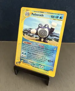 Poliwrath Pokemon TCG Expedition Base Set Reverse Holo Card 60/165 NM / LP - Image 1