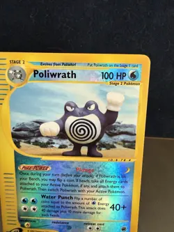 Poliwrath Pokemon TCG Expedition Base Set Reverse Holo Card 60/165 NM / LP - Image 3
