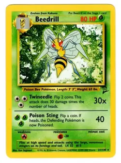 Beedrill 021/130 Base Set 2 Regular - Pokemon Card - Image 1