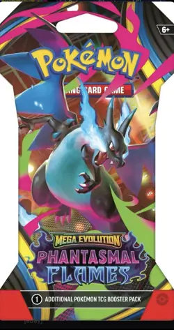 Pokemon TCG: Mega Evolution - Phantasmal Flames Sleeved Booster Pack - Image 1