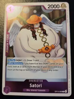 Satori OP15-066 Foil Rare Adventure On Kami's Island One Piece Card Game - Image 1