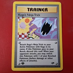 Koga's Ninja Trick 115/132 Gym Challenge Regular First Edition Pokemon Card LP - Image 1
