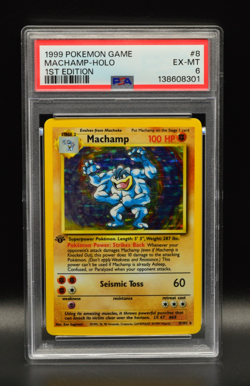 Machamp Holo 1st Edition Base Set Unlimited PSA 6 Pokemon #8 Newly Graded - Image 1