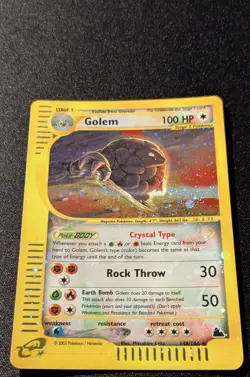 Pokemon SKYRIDGE - #148/144 Golem Crystal - Holo - SWIRL - ENG - Moderately Play - Image 4