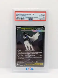 2025 Pokemon MEG EN Mega Absol ex #180 PSA 10 GEM MINT Special Illustration Rare - Image 1