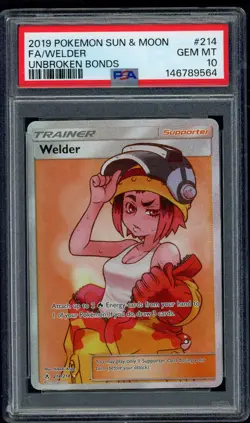 Pokemon Welder Unbroken Bonds Full Art #214 PSA 10 Gem Mint - Image 1