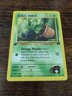 Pokemon Gym Challenge 1st Edition Erika's Oddish 70/132 - Image 1