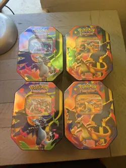 Charizard x & Y Tin Pokemon TCG - Sealed Tin Lot of 4 Brand New Sealed - Image 1