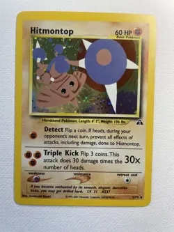 Hitmontop 3/75 Neo Discovery Holo Rare Pokemon Card - Image 1