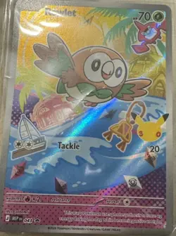 Pokemon Rowlet Litten Popplio NM First Partner Illustration Promo set Gen 7 - Image 2